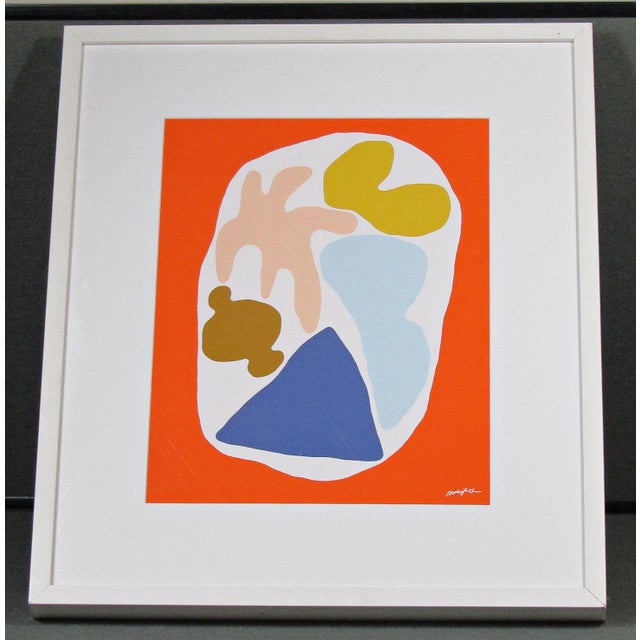 Wood Marleigh Culver “Number 19” Framed Abstract Print, Tappan Collective For Sale - Image 7 of 9