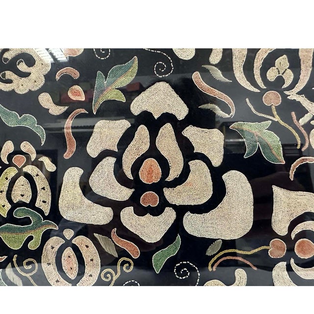 Framed Antique Chinese Qing Dynasty Embroidery 24lp110 For Sale - Image 4 of 8