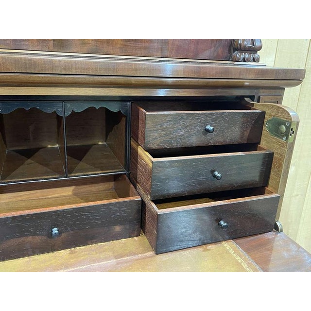 Victorian Mahogany Secretary Bookcase For Sale - Image 11 of 18