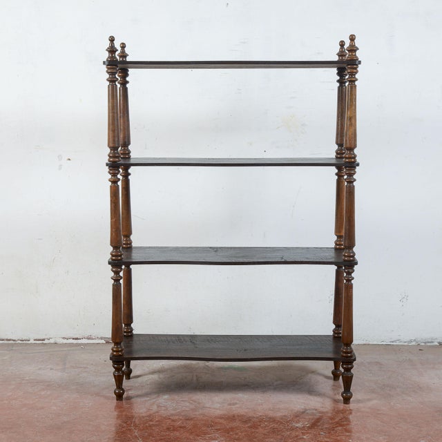 Open Etagere with Shelves and Turned Cabinets For Sale - Image 9 of 9