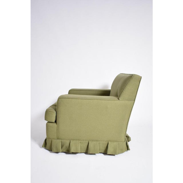 Set of Green Fabric Armchairs with Fringe, 1960s For Sale - Image 3 of 5
