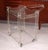 Charles Hollis Jones Bent Lucite Studio Crafted Mid-Century Modern Tea Bar Cart on Wheels For Sale - Image 4 of 7