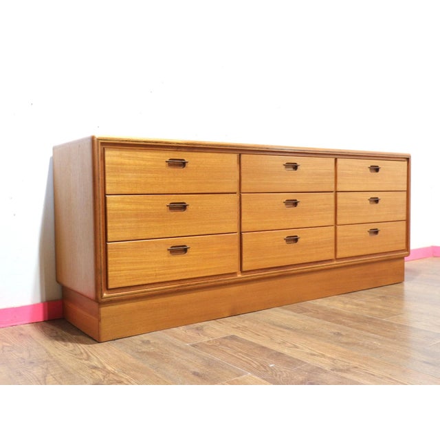 Mid Century Modern Vintage Teak Dresser Bank of Drawers Chest For Sale - Image 15 of 15