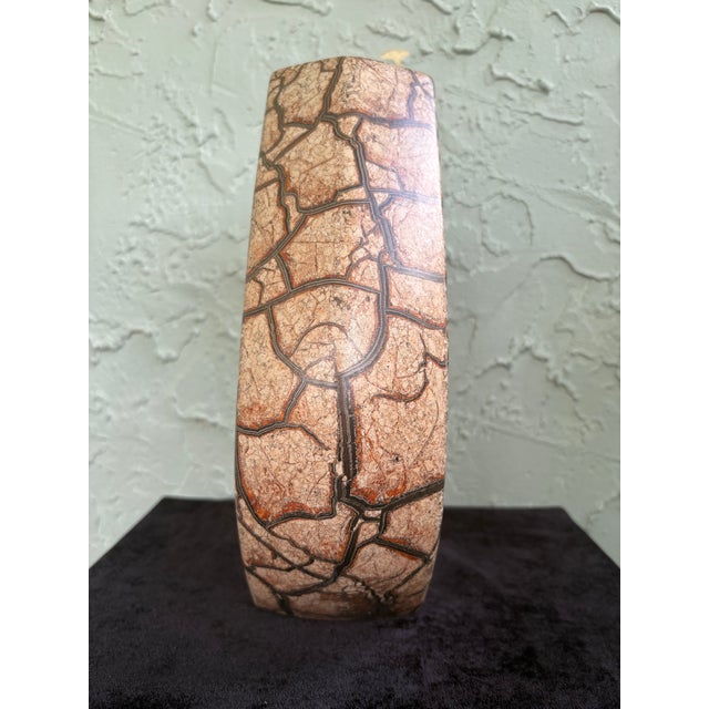 Late 20th Century Vintage Haeger American Art Pottery Sculptural Stone-Effect Ceramic Floor Vase, 11.125”h For Sale - Image 5 of 9