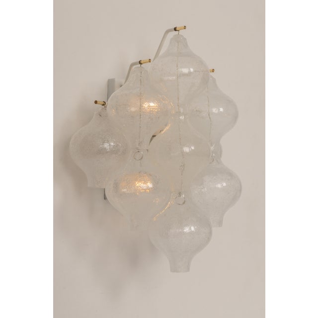 Glass Wall Lights from Kalmar Tulipan, Austria, 1970s, Set of 2 For Sale - Image 7 of 12