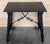 Baroque 19th Spanish Side Table with Cared Turned Legs and Iron Stretcher For Sale - Image 3 of 18