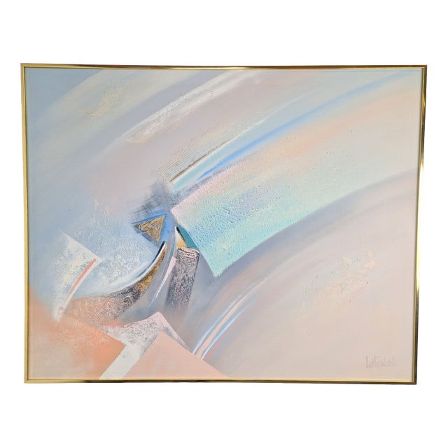 Lee Reynolds, Abstract Composition, 1980s, Acrylic Painting on Canvas, Framed For Sale