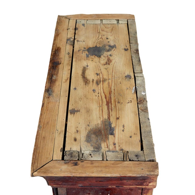 Early 19th Century Swedish Painted Pine Wall Cupboard, 1820s For Sale - Image 6 of 7