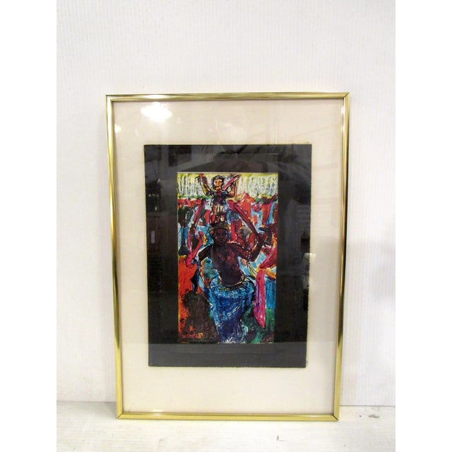 Vintage Framed Dancer Print For Sale - Image 9 of 9