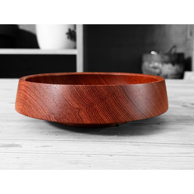 Mid-Century Sculptural Wooden Bowl, 1960s For Sale - Image 6 of 9