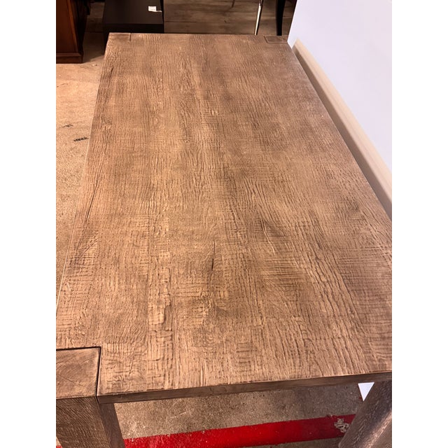 Nils Verhoeven for Restoration Hardware Drifted Reclaimed Oak Parsons Rectangular Dining Table For Sale In San Francisco - Image 6 of 10