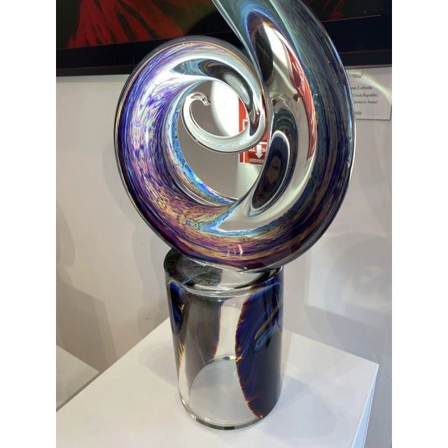 Price reduced $1,200. Now only $1,990! Impressive and beautiful contemporary Murano Glass sculpture by one of Murano's top...