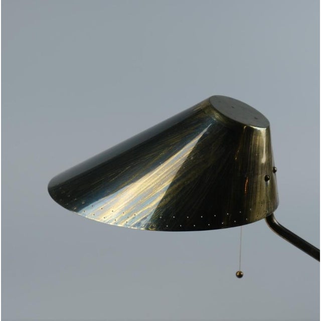1950s 1950s Paavo Tynell Finnair Commissioned Table Mounted Brass Lamp For Sale - Image 5 of 12