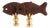 Pumice Fish Lamp Finials in Brown - a Pair For Sale