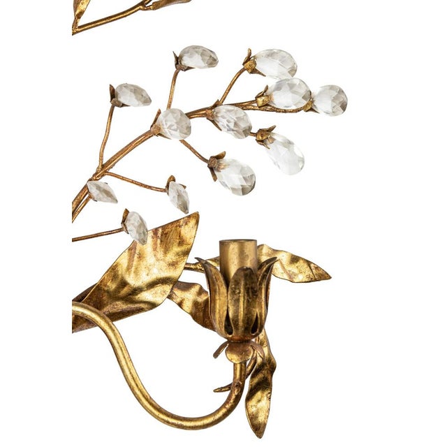 Gilded Brass Bracket Lamp in the style of Hans Kohl, Late 20th Century For Sale - Image 3 of 5