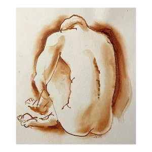 Neil Meitzler Male Nude Watercolor