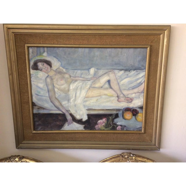 Great looking oil painting with a canvas that has been laid down on board. The painting appears to be early 20th Century...