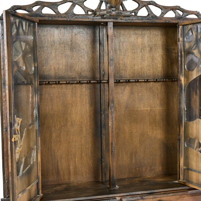 Black Forest Antique Walnut Gun Cabinet For Sale In Chicago - Image 6 of 7