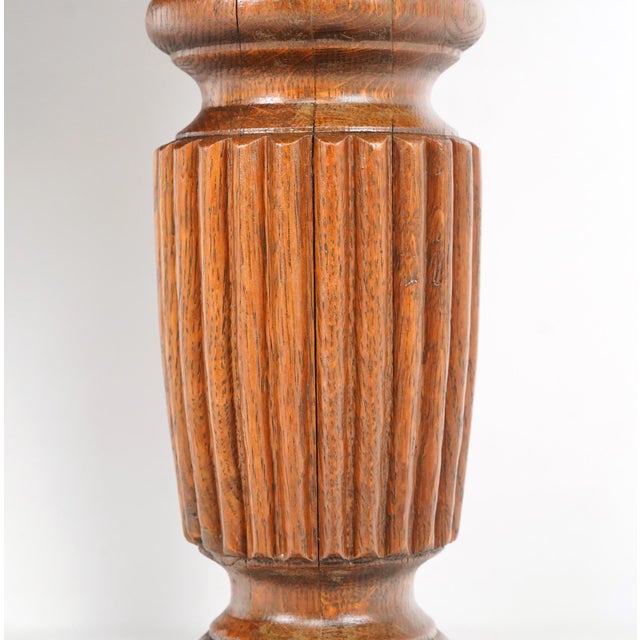 Antique Oak Victorian Dining Table With Casters For Sale - Image 12 of 14