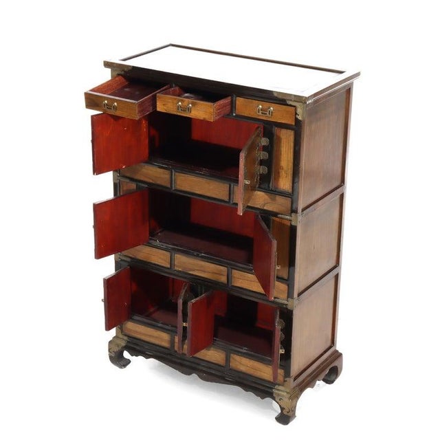 Chinese Antique Furniture Classics LTD Chinese Mahogany & Yew Credenza C1920 For Sale - Image 3 of 12