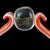 Glass Barbini Murano Vintage Persimmon Orange Gold Flecks Italian Art Glass Mid Century Flower Basket Vase For Sale - Image 7 of 7