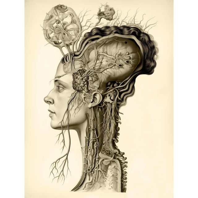 FREE SHIPPING FOR A LIMITED TIME ONLY! 'Portrait of a Woman' - One-of-a-Kind Original Fine Art Print Dimensions: Print...