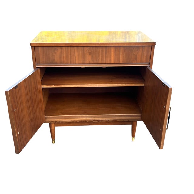 Mid-Century Modern Mid 20th Century Walnut Cabinet Laminate Top For Sale - Image 3 of 17