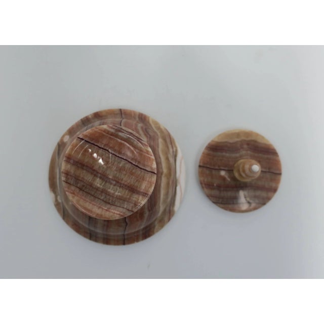 Onyx Marble Urn Form Round Box For Sale - Image 12 of 12