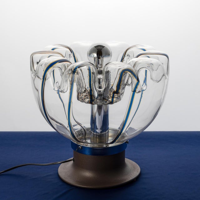 Space Age Table Lamp in Hand-Blown Murano Glass from Targetti Sankey, Italy, 1970s For Sale - Image 6 of 16