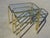 Nesting Tables in Gilt Metal and Tempered Glass, 1990s, Set of 3 For Sale - Image 18 of 18