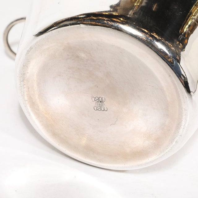 Neoclassical Sterling Silver Bacchus Ice Bucket Signed James Deakin & Sons For Sale - Image 11 of 11