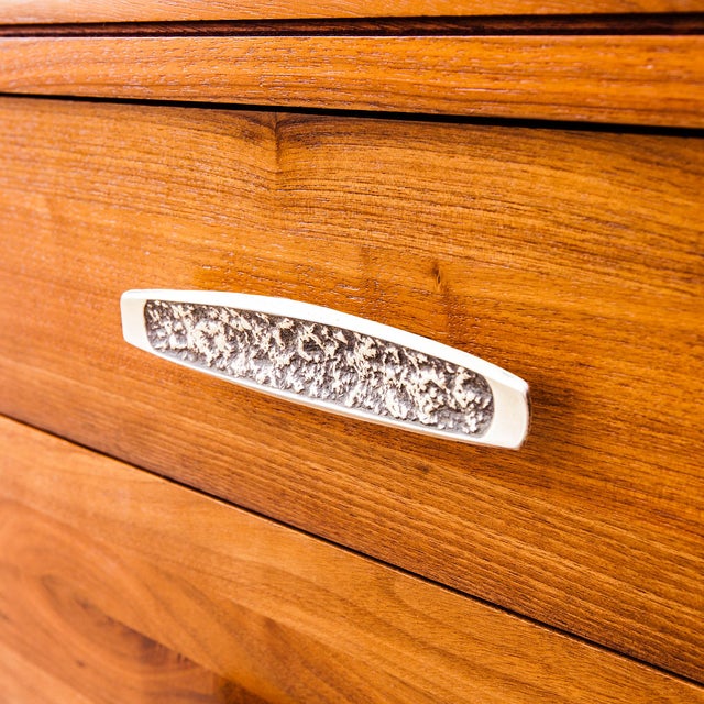 Brown Vintage Mid Century Modern Solid Walnut Nightstands by Woodland, A Pair For Sale - Image 8 of 15