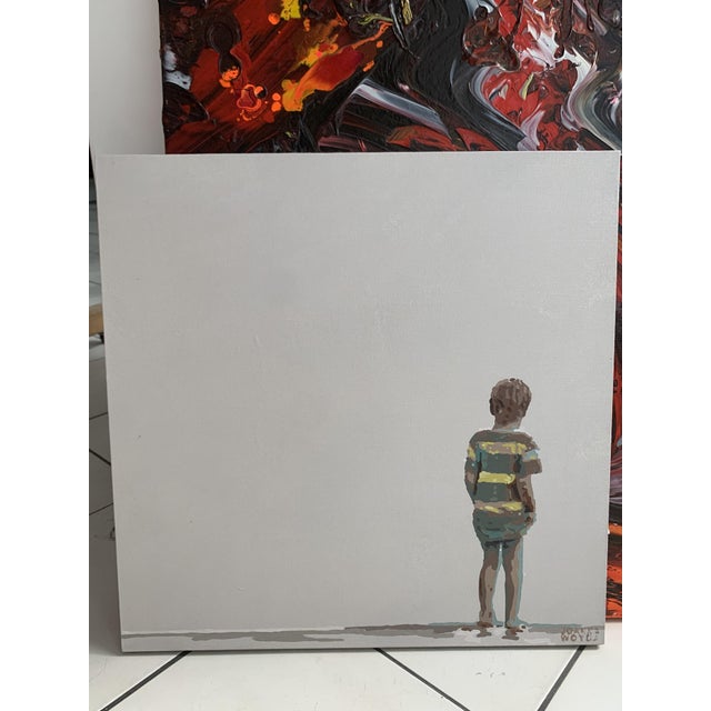 Early 21st Century Joanna Woyda, The Beach: A Step, 2024, Acrylic on Canvas For Sale - Image 5 of 6