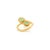 Green 14k Gold 2.18 Ct Emerald Gemstone Bypass Ring With Diamonds for Wedding Size 6 For Sale - Image 8 of 12