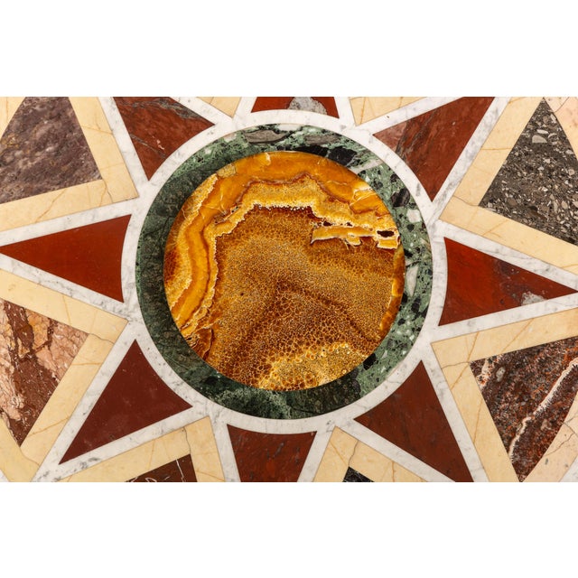 Antique Italian Specimen Centre Table in Walnut with Marble Top, 1800s For Sale - Image 9 of 12