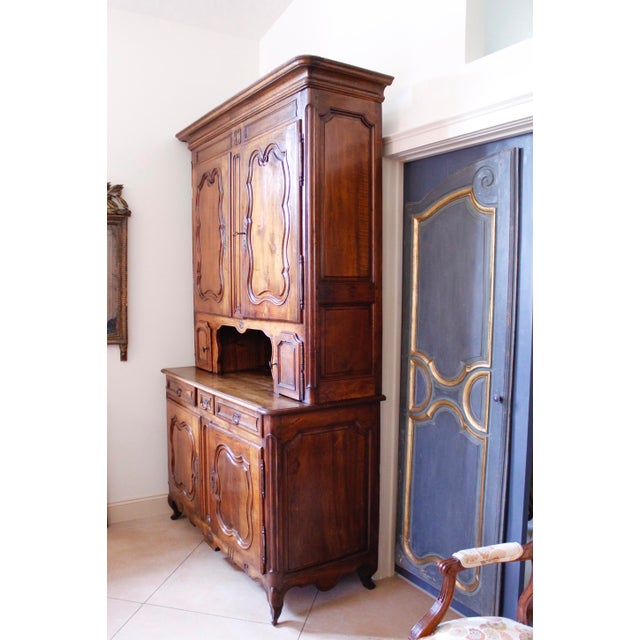 French Provincial French Provincial Walnut Buffet À Deux Corps, Early 19th Century For Sale - Image 3 of 16