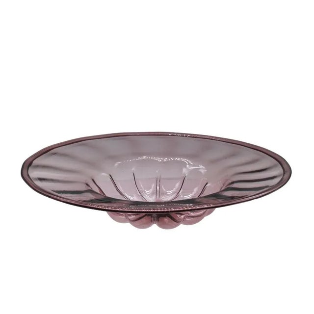 Mauve Murano Glass Plate by Vittorio Zecchin for MVM Cappellin, Italy, 1920s For Sale - Image 7 of 7