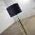 Vintage Mid-Century Modern Art Deco or Hollywood Regency Floor Lamp Lucite and Brass Plate Black Shade For Sale - Image 10 of 17
