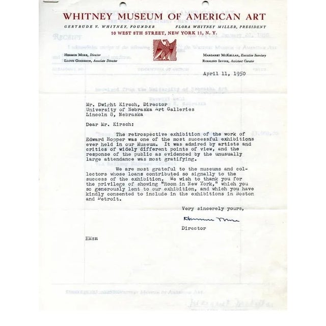 Room in New York Rare Poster Edward Hopper, ca. 1980 Official Licensed Original Old Stock Museum Poster 25 × 25 in 63.5 ×...