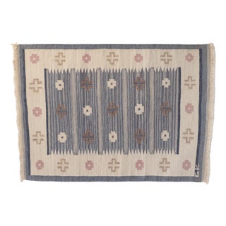 Mid-Century Swedish Kilim from GK, 1960s For Sale
