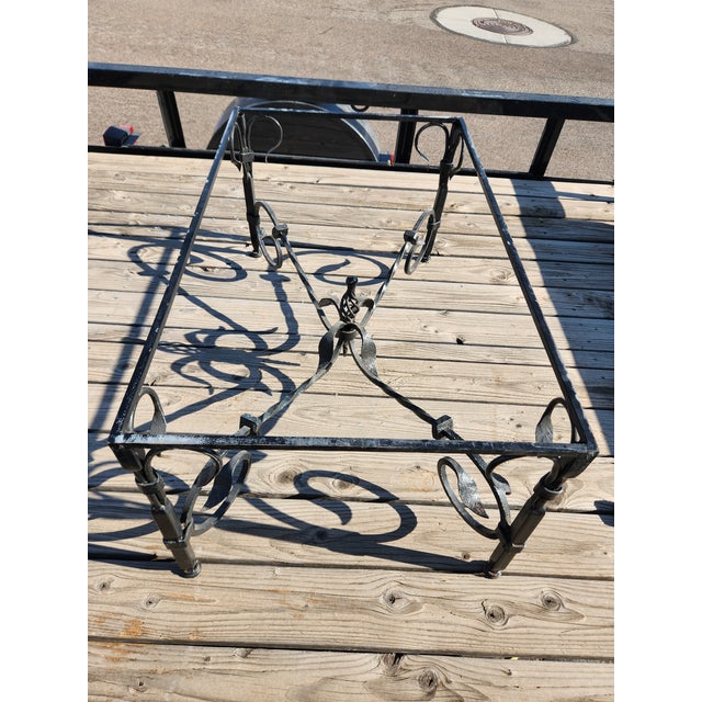 Vintage Hand Made Wrought Iron and Marble Coffee Table, Beautiful Colors and Patterns For Sale - Image 17 of 17