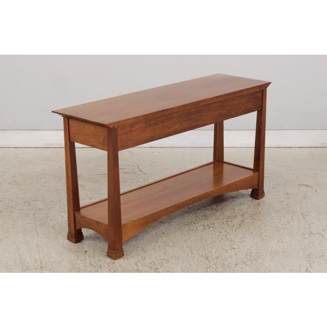 Stickley Highlands Mission Cherry 2 Drawer Sofa Table For Sale - Image 16 of 18