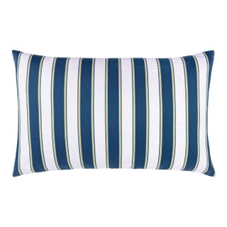 Scalamandre 22" x 14" Piano Stripe Pillow in Porcelain For Sale