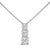 Immerse yourself in the elegance of this 14K white gold necklace, where three lab-grown diamonds align vertically in a...