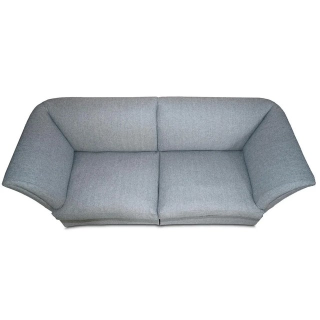 Gray Baring Sofa in Grey Herringbone Wool Upholstery from Howard & Sons For Sale - Image 8 of 18