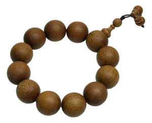 Chinese Brown Sandalwood Beads Hand Rosary Praying Bracelet