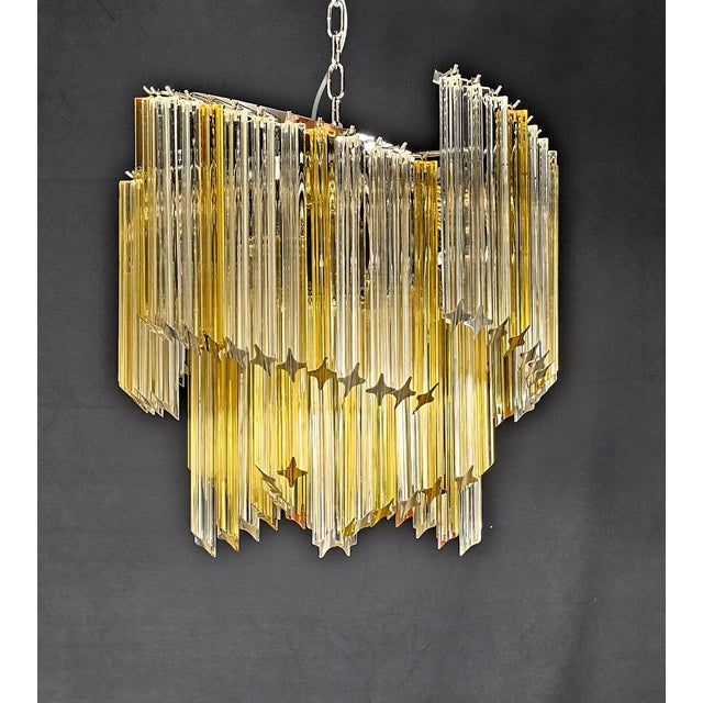 Vintage Chandelier with Quadrihedral Murano Glass Prisms, 2004 For Sale - Image 12 of 12