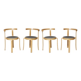Model 8000 Dining Chairs by Rud Thygesen & Johnny Sorensen for Magnus Olesen, 1970s, Set of 4 For Sale