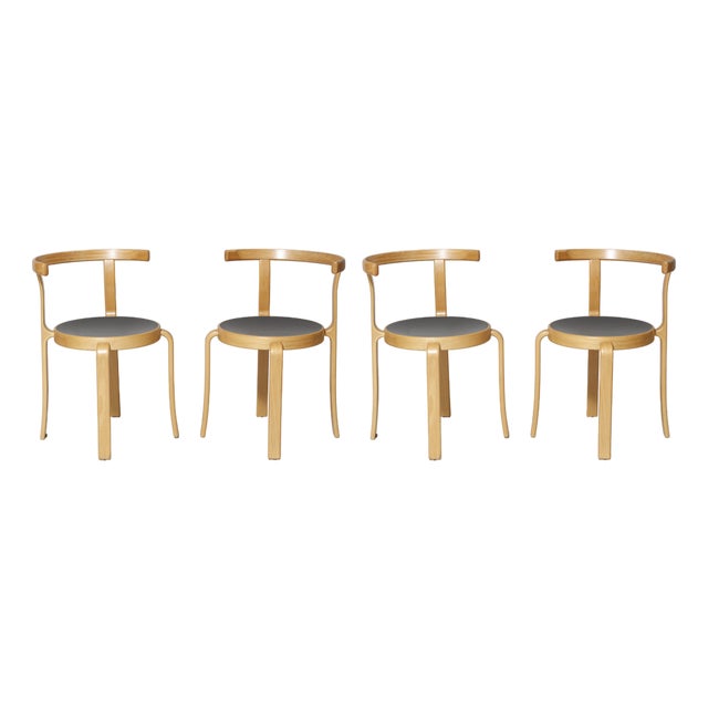 Model 8000 Dining Chairs by Rud Thygesen & Johnny Sorensen for Magnus Olesen, 1970s, Set of 4 For Sale