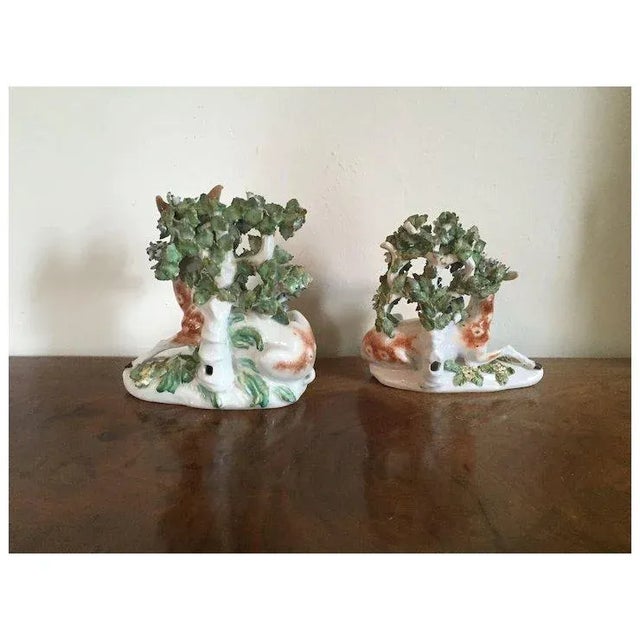 Antique 18th Century English George III Derby Porcelain Models of Recumbent Deer - Stag Buck & Doe at Lodge - a Pair For Sale In New York - Image 6 of 10